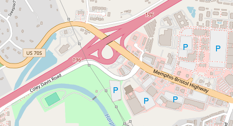 Map of a likely free parking spot near Bellevue Park & Ride, Nashville