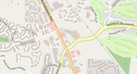 Map of a likely free parking spot near Nashboro Boulevard, Nashville