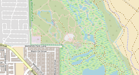 Map of a likely free parking spot near Nature Preserve Way, Las Vegas