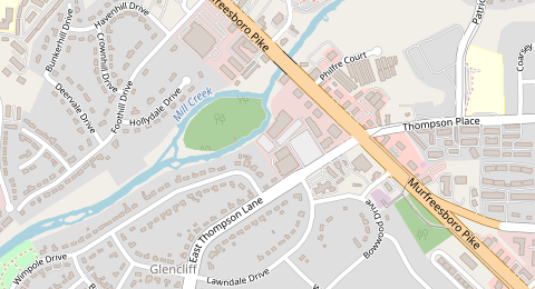 Map of a likely free parking spot near Wimpole Drive, Nashville