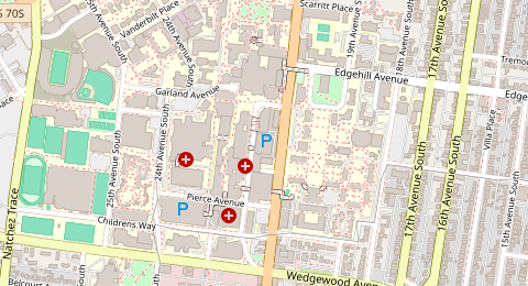 Map of a likely free parking spot near East Garage, Nashville