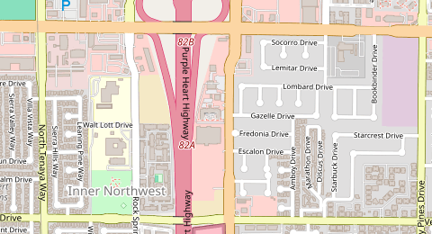 Map of a likely free parking spot near North Rainbow Boulevard 1901, Michael Way, Las Vegas