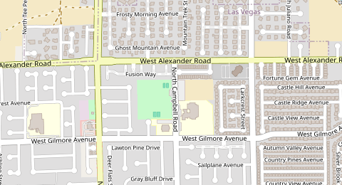 Map of a likely free parking spot near North Campbell Road, Lone Mountain, Las Vegas