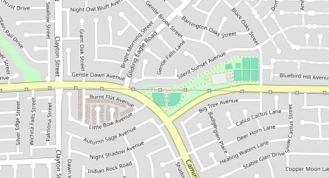 Map of a likely free parking spot near Silent Sunset Avenue, Aliante, Las Vegas