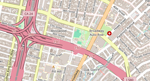 Map of a likely free parking spot near Webster Street, North Oakland, San Francisco
