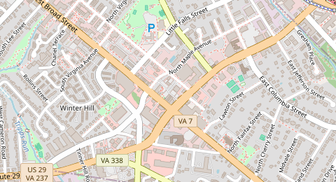 Map of a likely free parking spot near 2-Hour Public, Washington DC