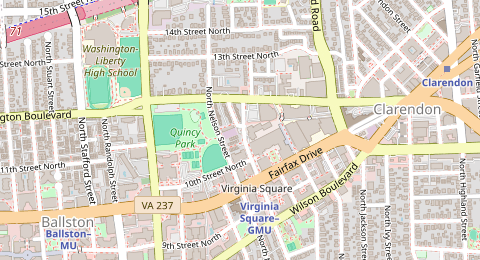 Map of a likely free parking spot near North Monroe Street, Clarendon, Washington DC