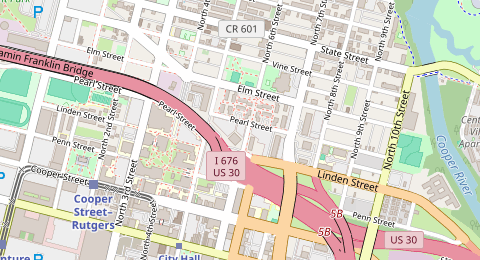 Map of a likely free parking spot near DRPA Customer Parking, Pyne Point, Philadelphia
