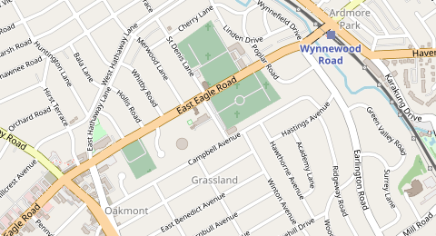 Map of a likely free parking spot near St Denis Lane, Philadelphia