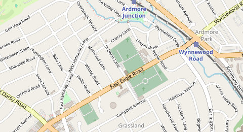 Map of a likely free parking spot near St Denis Lane, Philadelphia