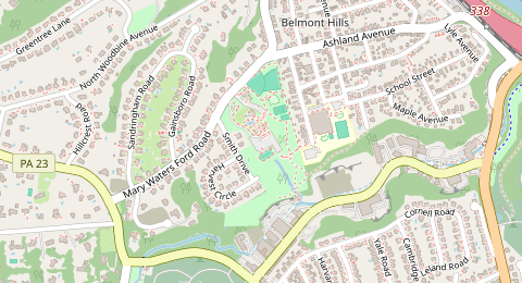Map of a likely free parking spot near Smith Drive, Penn Valley, Philadelphia
