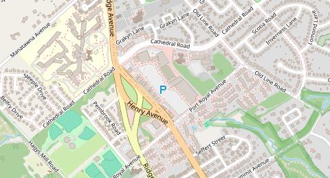 Map of a likely free parking spot near Henry Avenue, Northwest Philadelphia, Philadelphia
