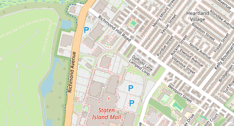 Map of a likely free parking spot near Ring Road, Staten Island, New York