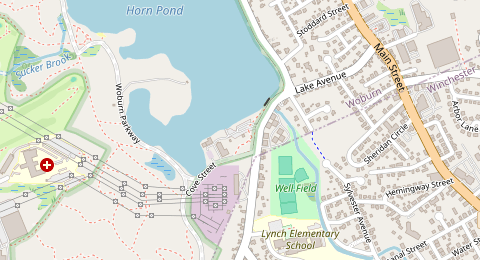 Map of a likely free parking spot near Lake Avenue, Boston