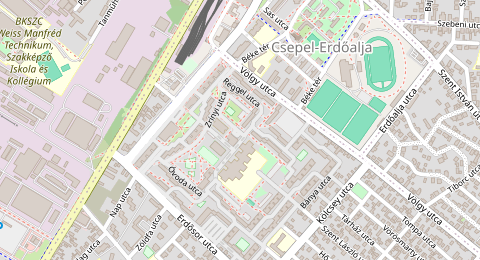 Map of a likely free parking spot near Simon Bolivar sétány, Csepel-Csillagtelep, Budapest