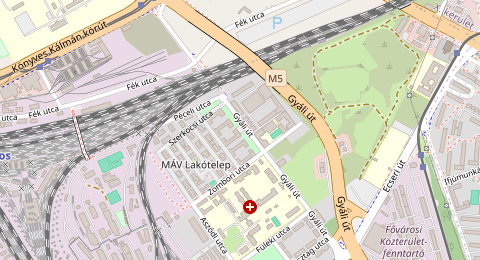 Map of a likely free parking spot near Gyáli út, Külső-Ferencváros, Budapest
