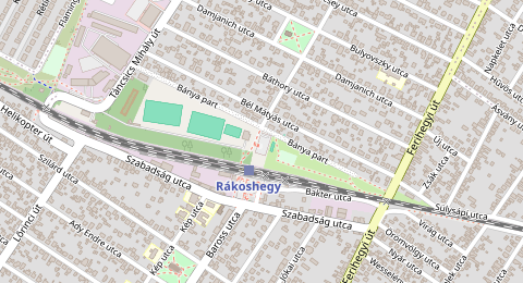 Map of a likely free parking spot near Rákoshegy P+R északi oldal, Budapest