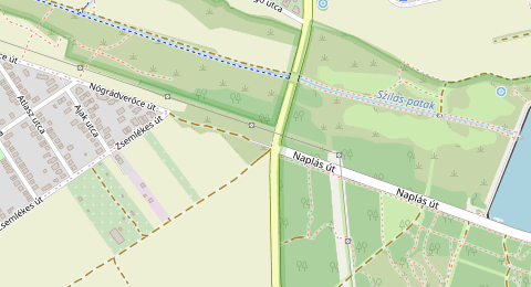 Map of a likely free parking spot near Nógrádverőce út, Cinkota, Budapest