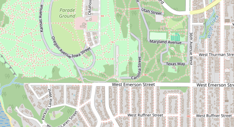 Map of a likely free parking spot near South Parking Lot, Seattle