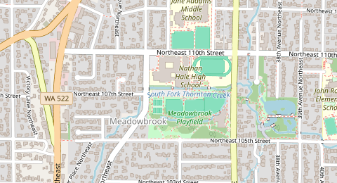 Map of a likely free parking spot near Student Parking, Seattle