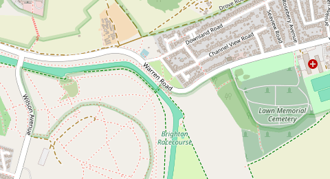 Map of a likely free parking spot near Warren Road Car Park, Brighton