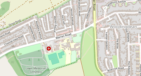 Map of a likely free parking spot near Warren Road, Woodingdean, Brighton
