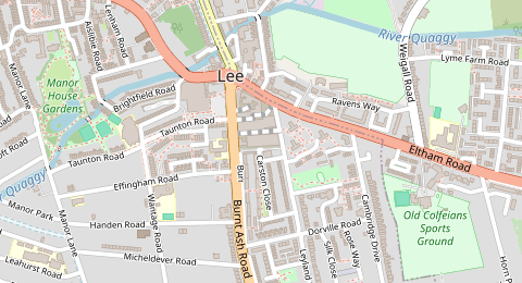 Map of a likely free parking spot near Leyland Road, Blackheath, London