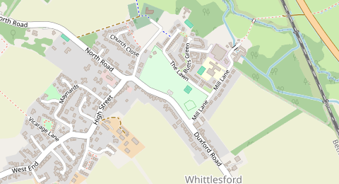 Map of a likely free parking spot near Duxford Road, Cambridge