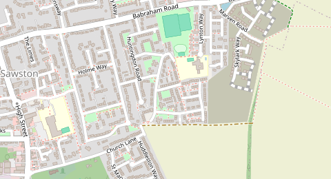Map of a likely free parking spot near Henry Morris Road, Cambridge