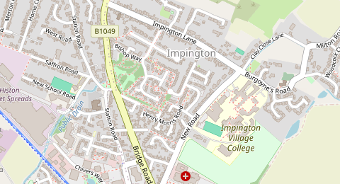 Map of a likely free parking spot near Homefield Close, Cambridge
