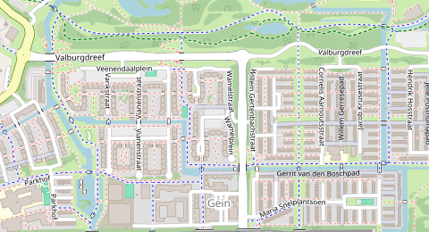 Map of a likely free parking spot near Wamelplein, Zuidoost, Amsterdam