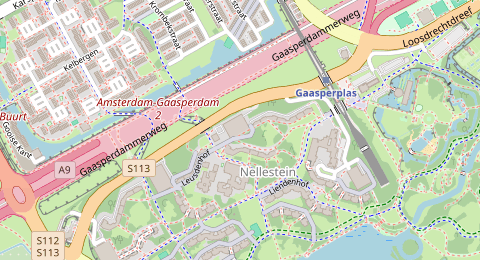 Map of a likely free parking spot near Leksmondhof, Amsterdam