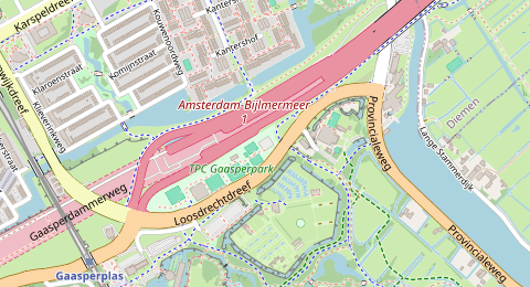 Map of a likely free parking spot near Diemerbospad, Zuidoost, Amsterdam