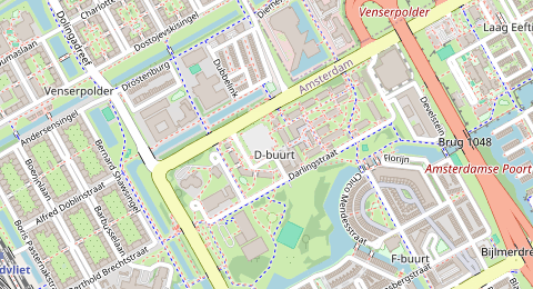 Map of a likely free parking spot near Daalwijk, Zuidoost, Amsterdam