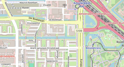 Map of a likely free parking spot near De Klencke, Zuid, Amsterdam