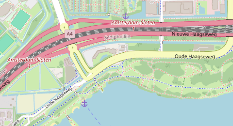 Map of a likely free parking spot near Oude Haagseweg, Nieuw-West, Amsterdam