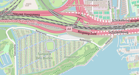 Map of a likely free parking spot near Riekerweg, Nieuw-West, Amsterdam