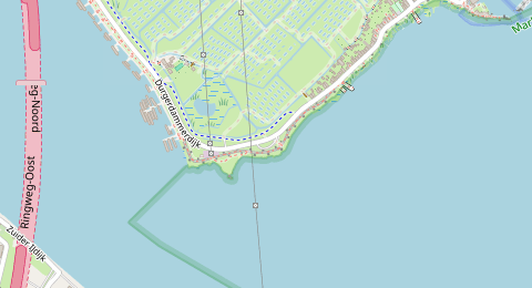 Map of a likely free parking spot near Durgerdammerdijk, Noord, Amsterdam