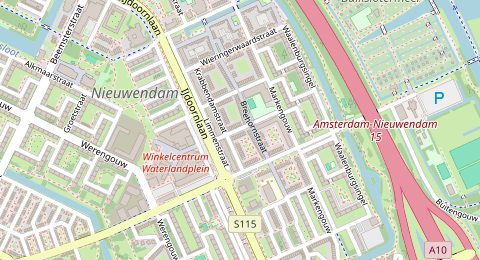 Map of a likely free parking spot near Slootdorpstraat, Noord, Amsterdam