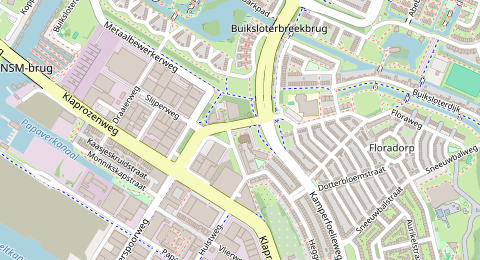 Map of a likely free parking spot near Ridderspoorweg, Noord, Amsterdam