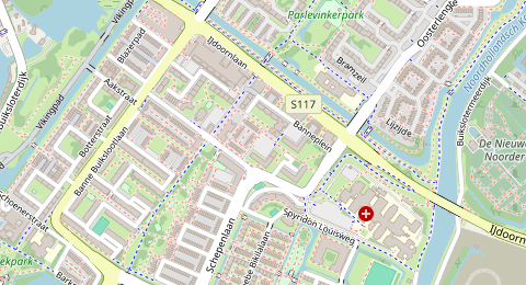 Map of a likely free parking spot near Banneplein, Noord, Amsterdam