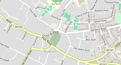 Map of a likely free parking spot near Stamford Road, Bowdon, Manchester