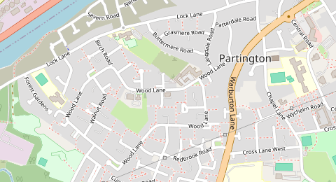 Map of a likely free parking spot near Wood Lane, Manchester