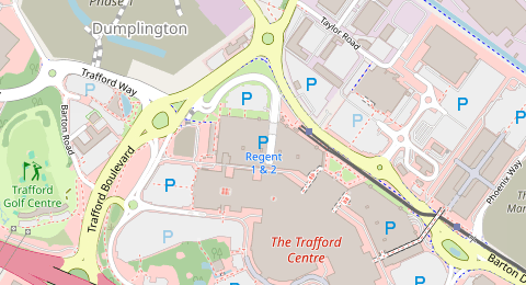 Map of a likely free parking spot near Regent 1 & 2, Manchester