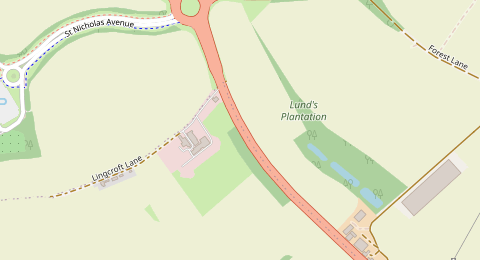 Map of a likely free parking spot near A19, Fulford, York