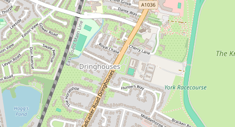 Map of a likely free parking spot near Tadcaster Road Dringhouses, Dringhouses, York