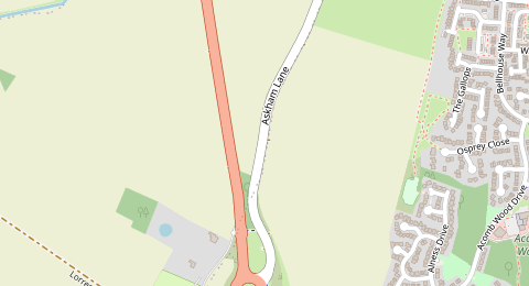 Map of a likely free parking spot near Askham Lane, York