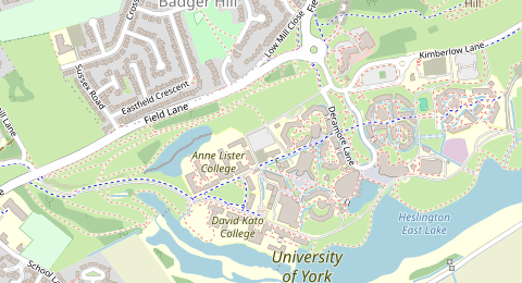 Map of a likely free parking spot near Car Park 8.1 (Catalyst Building), York