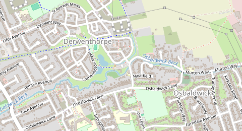 Map of a likely free parking spot near Community Car Park, York