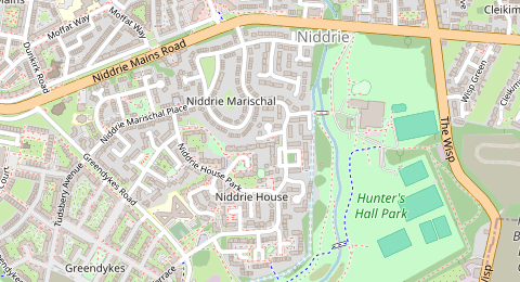 Map of a likely free parking spot near Niddrie House Drive, Niddrie, Edinburgh